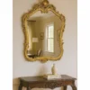 Casa Padrino Luxus Barock Spiegel Gold H. 84 cm - Barock Möbel - Made in Italy