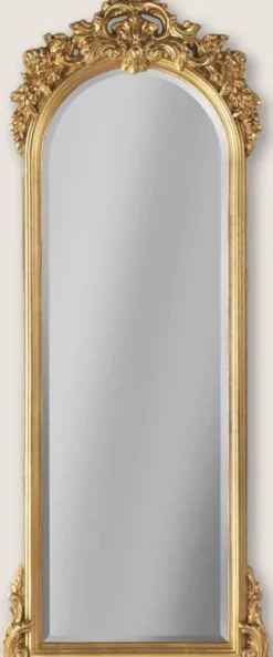 Casa Padrino Luxus Barock Spiegel Gold - Handgefertigter Wandspiegel im Barockstil - Barock Wohnzimmer Spiegel - Barock Garderoben Spiegel - Barock Deko Accessoires