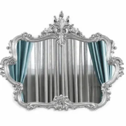 Casa Padrino Luxus Barock Spiegel Silber 133 cm - Barockstil Wandspiegel - Made in Italy