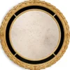 Casa Padrino Luxus Barock Spiegel Antik Gold / Schwarz - Runder italienischer Barockstil Wandspiegel mit antikem Spiegelglas - Luxus Möbel im Barockstil - Luxus Qualität - Made in Italy