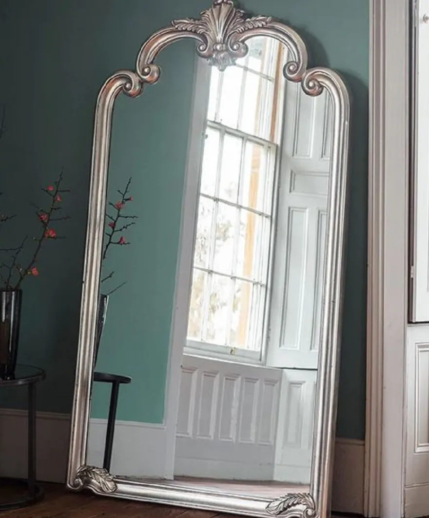 Casa Padrino Luxus Barock Spiegel Silber - Prunkvoller italienischer Barockstil Wandspiegel - Handgefertigte Luxus Möbel im Barockstil - Prunkvolle Barock Möbel - Made in Italy - Luxus Qualität