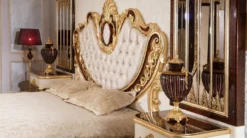 Casa Padrino Luxus Barock Spiegel Braun / Gold H. 130 cm - Barock Möbel