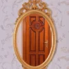 Casa Padrino Luxus Barock Spiegel Gold H. 102 cm - Ovaler Barockstil Wandspiegel - Made in Italy