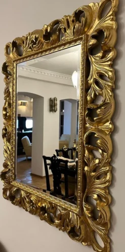 Casa Padrino Luxus Barock Spiegel Gold - Rechteckiger italienischer Barockstil Wandspiegel - Luxus Möbel im Barockstil - Barock Möbel - Luxus Qualität - Made in Italy