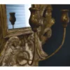 Casa Padrino Luxus Barock Spiegel mit Kerzenhalter Antik Gold H. 85 cm - Made in Italy