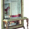 Casa Padrino Luxus Barock Spiegelkonsole Antik Silber / Rot - Barock Möbel - Made in Italy