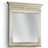 Casa Padrino Luxus Barock Spiegel Elfenbein / Gold H. 110 cm - Made in Italy