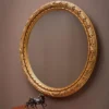 Casa Padrino Luxus Barock Spiegel Gold Ø 108 cm - Runder Barockstil Wandspiegel - Made in Italy