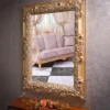 Casa Padrino Luxus Barock Spiegel Gold H. 134 cm - Rechteckiger Barockstil Wandspiegel - Made in Italy