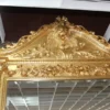 Casa Padrino Luxus Barock Spiegelkonsole Gold Lion, Massivholz Gold mit grünem Marmor, 185 x 45 x 275 cm