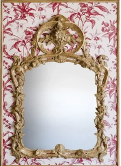Casa Padrino Luxus Barock Spiegel Antik Gold / Weiß / Rot - Rechteckiger italienischer Barockstil Wandspiegel - Barock Möbel - Luxus Möbel im Barockstil - Luxus Qualität - Made in Italy