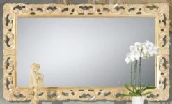 Casa Padrino Luxus Barock Spiegel Gold - Rechteckiger Massivholz Wandspiegel im Barockstil - Prunkvolle Barock Möbel - Luxus Qualität - Made in Italy