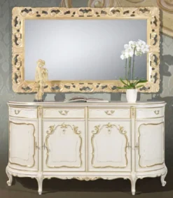 Casa Padrino Luxus Barock Spiegel Gold - Rechteckiger Massivholz Wandspiegel im Barockstil - Prunkvolle Barock Möbel - Luxus Qualität - Made in Italy