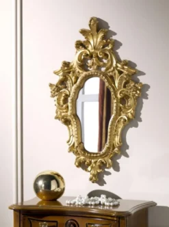 Casa Padrino Luxus Barock Spiegel Gold 39 x 3 x H. 64 cm - Wandspiegel im Barockstil - Edel & Prunkvoll