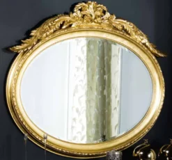 Casa Padrino Luxus Barock Spiegel Gold - Ovaler Wandspiegel im Barockstil - Barock Möbel - Luxus Qualität - Made in Italy