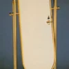 Casa Padrino Luxus Barock Standspiegel Gold 51 x 40 x H. 162 cm - Edler Messing Spiegel - Badezimmer Spiegel - Schlafzimmer Spiegel - Barock Möbel - Luxus Qualität