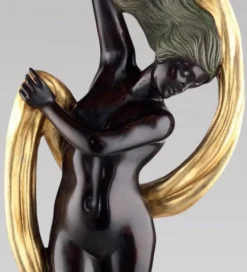 Casa Padrino Luxus Barock Stehleuchte Venus Mehrfarbig / Gold H. 185 cm - Prunkvolle Bronze Stehlampe - Hotel Möbel - Schloss Möbel - Luxus Möbel im Barockstil - Luxus Qualität - Made in Italy