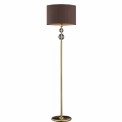 Casa Padrino Luxus Barock Stehleuchte Gold / Braun H. 172 cm - Barockstil Stehleuchten