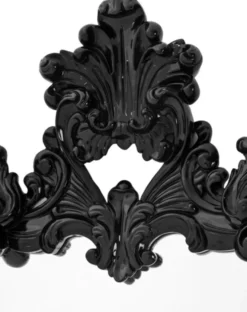 Casa Padrino Luxus Barockstil Wohnzimmer Wandspiegel Schwarz 124 x H. 190 cm - Limited Edition