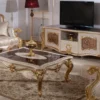 Casa Padrino Luxus Barockstil Wohnzimmer Möbel Set Silber / Braun / Gold