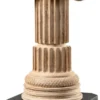 Casa Padrino Luxus Barock Säule Beige / Schwarz 24 x 22 x H. 45 cm - Prunkvolle Marmor Säule im Barockstil - Prunkvolle Barock Marmor Deko Accessoires
