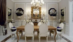 Casa Padrino Luxus Barock Säule Antik Weiß / Antik Gold - Handgefertigte Massivholz Deko Säule - Hotel Möbel - Schloss Möbel - Wohnzimmer Möbel - Luxus Qualität - Made in Italy
