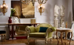 Casa Padrino Luxus Barock Säule Cremeweiß / Gold - Prunkvolle Massivholz Deko Säule - Hotel Möbel - Schloss Möbel - Wohnzimmer Möbel - Luxus Qualität - Made in Italy