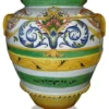 Casa Padrino Luxus Barock Terracotta Vase Weiß / Bunt - Verschiedene Größen - Prunkvolle handgefertigte & handbemalte Blumenvase - Barock Deko Accessoires