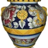 Casa Padrino Luxus Barock Terracotta Vase Mehrfarbig / Weiß - Verschiedene Größen - Prunkvolle handgefertigte & handbemalte Blumenvase - Barock Deko Accessoires