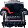 Casa Padrino Luxus Barock Thron Sessel Dunkelbraun / Schwarz / Silber / Lila 86 x 80 x H. 99 cm - Prunkvoller Wohnzimmer Sessel - Erstklassische Qualität - Made in Italy