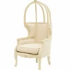 Casa Padrino Luxus Barock Thron Sessel Creme - Prunkvolle Barockstil Möbel