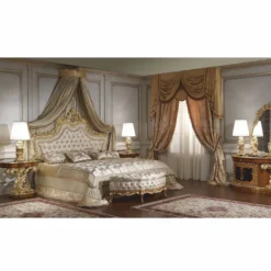 Casa Padrino Luxus Barock Tischleuchte Gold / Silber / Weiß H. 85 cm - Made in Italy