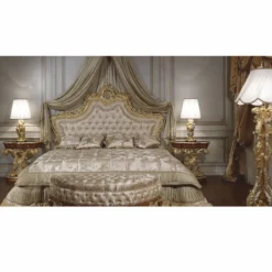 Casa Padrino Luxus Barock Tischleuchte Gold / Silber / Weiß H. 85 cm - Made in Italy