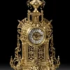 Casa Padrino Luxus Barock Tischuhr Gold 35 x H. 57 cm - Barock Deko Accessoires