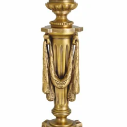 Casa Padrino Luxus Barock Tischleuchte Antik Gold / Rot H. 83,5 cm - Barock Schreibtischleuchte