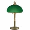 Casa Padrino Luxus Barock Tischleuchte Messing mit Patina / Grün Ø 30 x H. 54 cm