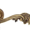 Casa Padrino Luxus Barock Türgriff Set Messing Patiniert - Edle Türklinken im Barockstil - Barock Deko Accessoires - Luxus Qualität