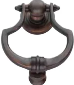 Casa Padrino Luxus Barock Türklopfer Kupfer oxidiert 11 x H. 14 cm - Eleganter Messing Türklopfer - Wohnaccessoires im Barockstil