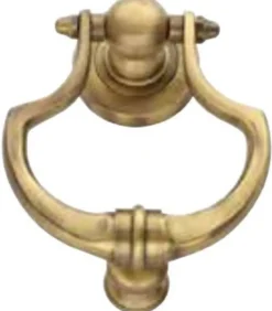 Casa Padrino Luxus Barock Türklopfer Messing oxidiert 11 x H. 14 cm - Eleganter Messing Türklopfer - Wohnaccessoires im Barockstil