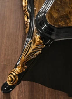 Casa Padrino Luxus Barock TV Schrank Braun / Schwarz / Gold 180 x 50 x H. 190 cm - Prunkvolles Massivholz Sideboard - Barock Wohnzimmer Möbel