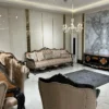 Casa Padrino Luxus Barock TV Schrank Braun / Schwarz / Silber - Prunkvolles Massivholz Sideboard mit 4 Türen und Schublade - Wohnzimmer Möbel im Barockstil - Barock Möbel - Edel & Prunkvoll