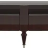 Casa Padrino Luxus Barock TV Schrank Dunkelbraun Hochglanz / Silber 225 x 55 x H. 65 cm - Fernsehschrank mit 2 Türen und 2 Schubladen - Edle Barock Wohnzimmer Möbel