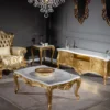 Casa Padrino Luxus Barock TV Schrank Weiß / Gold 176 x 48 x H. 61 cm - Prunkvoller Fernsehschrank mit 2 Türen und Schublade - Barock Wohnzimmer Möbel