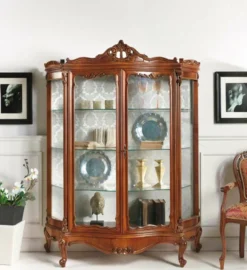 Casa Padrino Luxus Barock Vitrine Braun H. 190 cm - Barock Möbel - Made in Italy