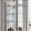 Casa Padrino Luxus Barock Vitrine Grau / Weiß - Prunkvoller Barock Vitrinenschrank mit 2 Glastüren - Barock Möbel - Luxus Qualität - Made in Italy
