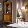 Casa Padrino Luxus Barock Vitrine Braun / Gold - Handgefertigter Massivholz Vitrinenschrank mit 2 Türen - Prunkvolle Barock Möbel - Luxus Qualität - Made in Italy