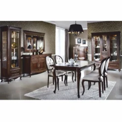 Casa Padrino Luxus Barock Vitrine Dunkelbraun 66,2 x H. 206,6 cm - Barock Möbel
