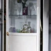 Casa Padrino Luxus Barock Vitrine Weiß / Gold 80 x 42 x H. 196 cm - Barock Vitrinenschrank