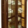 Casa Padrino Luxus Barock Vitrine Dunkelbraun - Prunkvoller Massivholz Vitrinenschrank mit 2 Glastüren und Schublade - Handgefertigte Barock Möbel - Edel & Prunkvoll