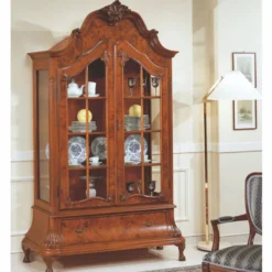 Casa Padrino Luxus Barock Vitrine Braun H. 225 cm - Barock Möbel - Made in Italy